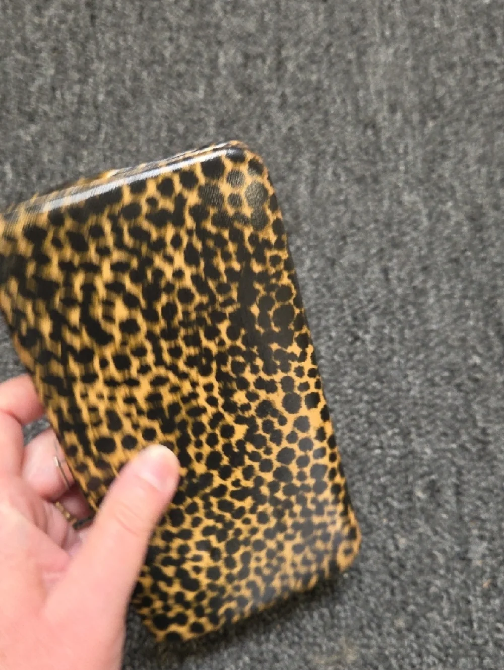 Source Unknown Leopard Print Phone Case - Black & Tan